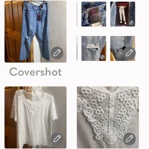 NOBO high rise tattered jeans 19+lace top 3X